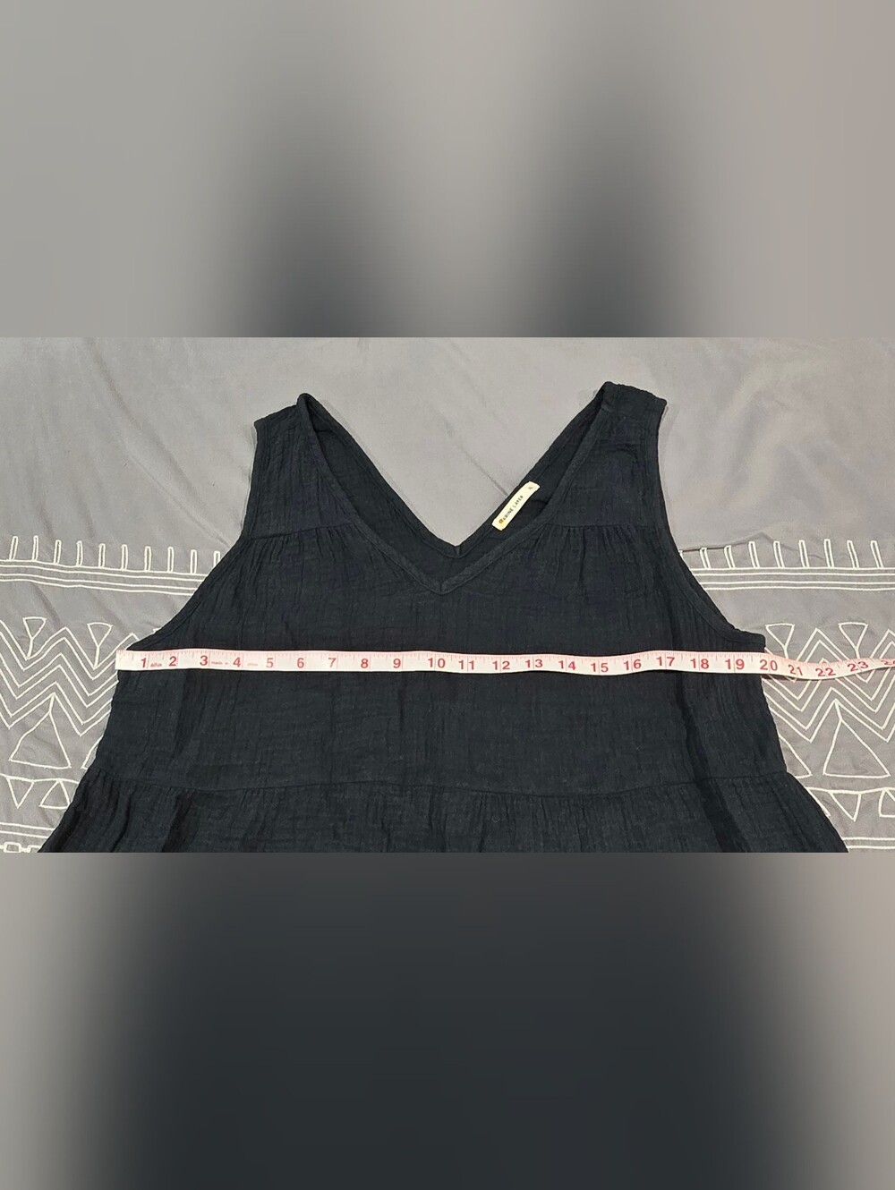 Marine Layer Corinne Tiered Cotton Gauze Maxi Dress Size XL - Picture 5 of 8